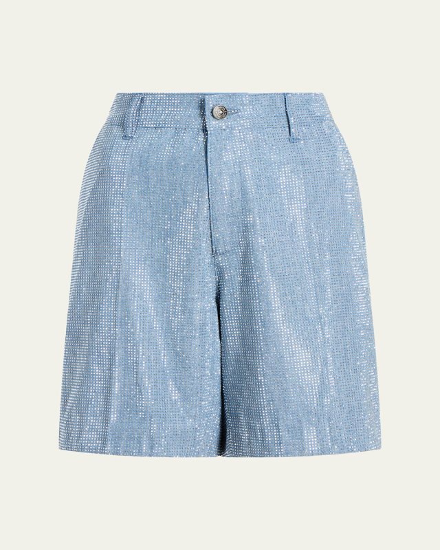 Patricia Embellished Chambray Shorts